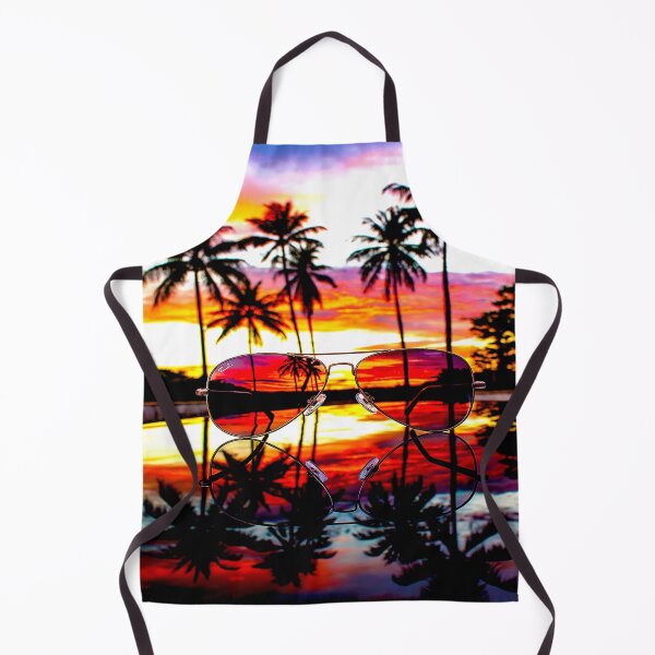Item preview, Tropical Sunset Reflected in Aviator Sunglasses designed and sold by Exodoi.