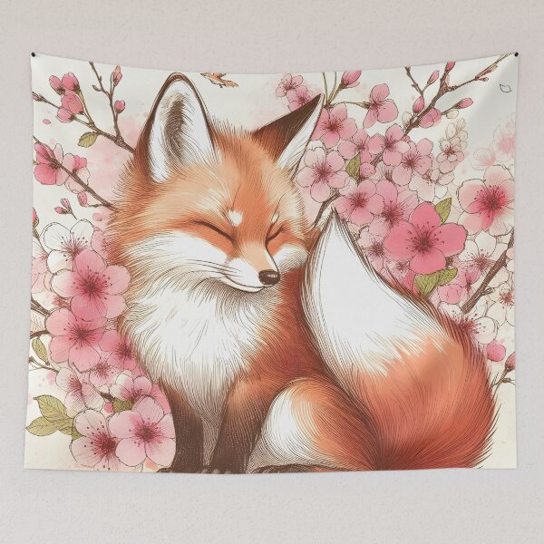 Item preview, Sakura Fox in Serene Harmony designed and sold by inkNext.