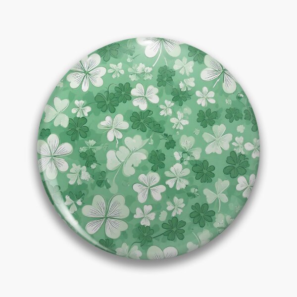 Item preview, shamrock clovers in white and green on a pastel green background designed and sold by Designbes.