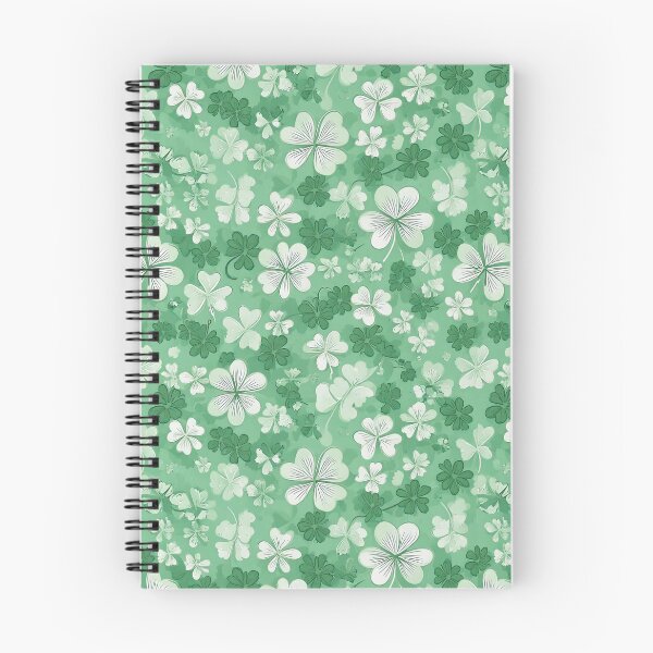 Item preview, shamrock clovers in white and green on a pastel green background designed and sold by Designbes.