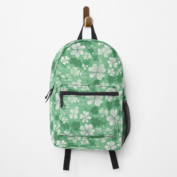 Item preview, shamrock clovers in white and green on a pastel green background designed and sold by Designbes.