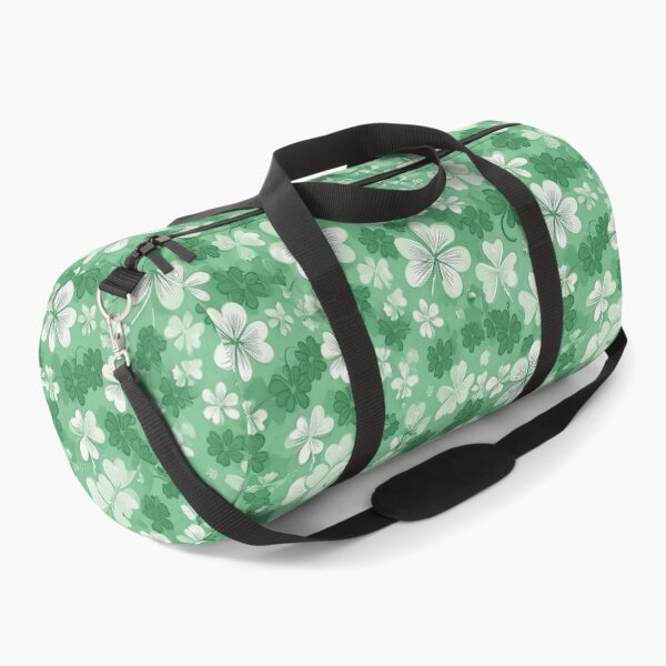 Item preview, shamrock clovers in white and green on a pastel green background designed and sold by Designbes.