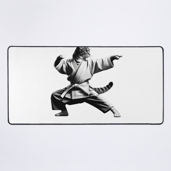 Item preview, Vintage Cat Doing Aikido Kitten Lover designed and sold by Kimberley King Art King Art.