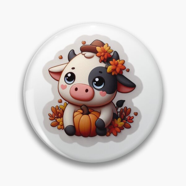 Item preview, Cute Autumn Cow Sticker  designed and sold by Main Street and Joy.