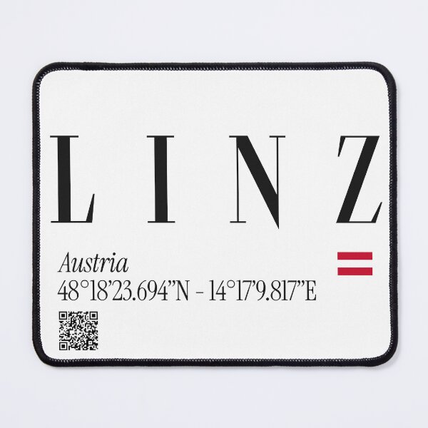 Item preview, Linz – Minimalist city coordinate design with flag designed and sold by Mex Power.