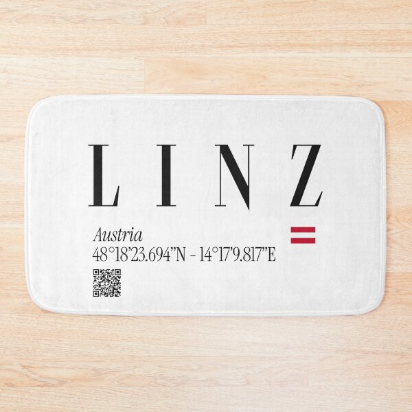 Item preview, Linz – Minimalist city coordinate design with flag designed and sold by Mex Power.