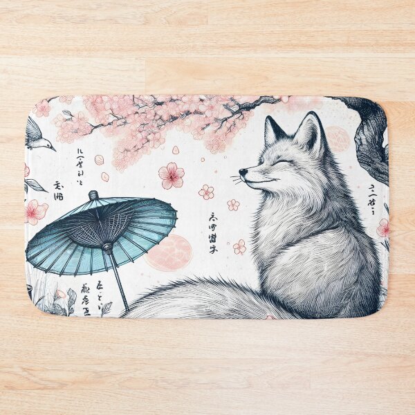 Item preview, Fox in Cherry Blossom Haven designed and sold by inkNext.