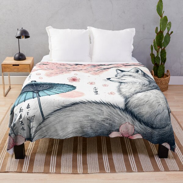 Item preview, Fox in Cherry Blossom Haven designed and sold by inkNext.