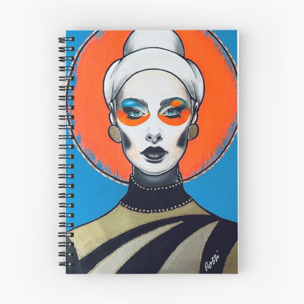 Item preview, An extreme female portrait by the acrylic and oil pastel artist ROSSI designed and sold by ROSSI Roger Wagner.