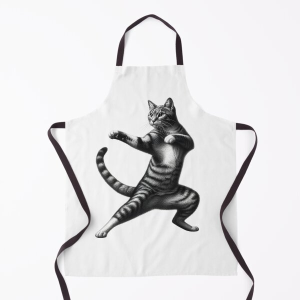 Item preview, Vintage Cat Doing Krav Maga Kitten Lover designed and sold by Kimberley King Art King Art.