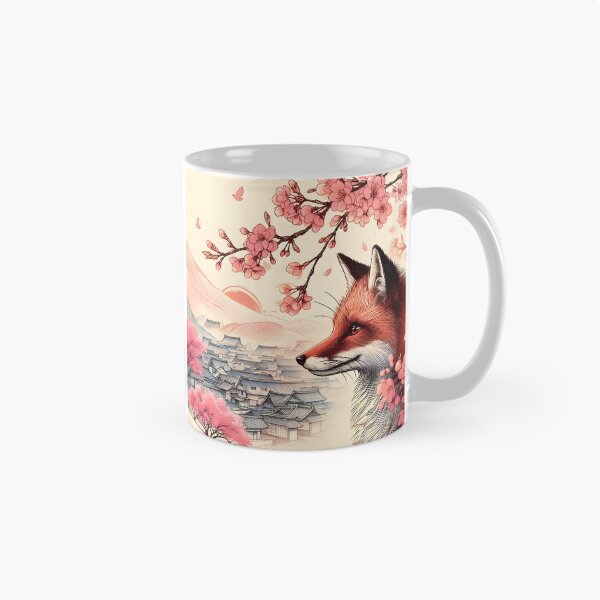 Aperçu de l'œuvre Renard dans la symphonie des fleurs de cerisier créée et vendue par inkNext.