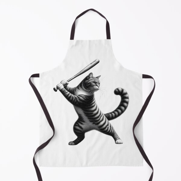 Item preview, Vintage Cat Playing Softball Baseball Kitten Lover Softball Player designed and sold by Kimberley King Art King Art.