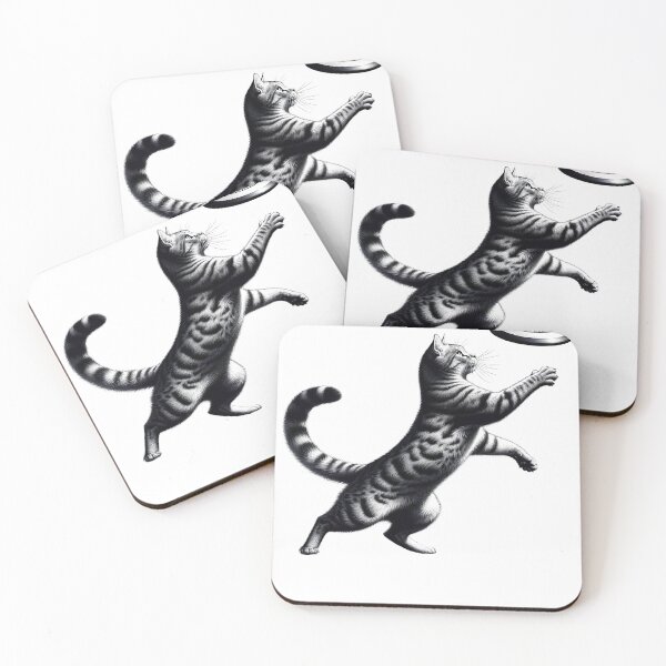 Item preview, Vintage Cat Playing Ultimate Frisbee Kitten Lover designed and sold by Kimberley King Art  King Art.
