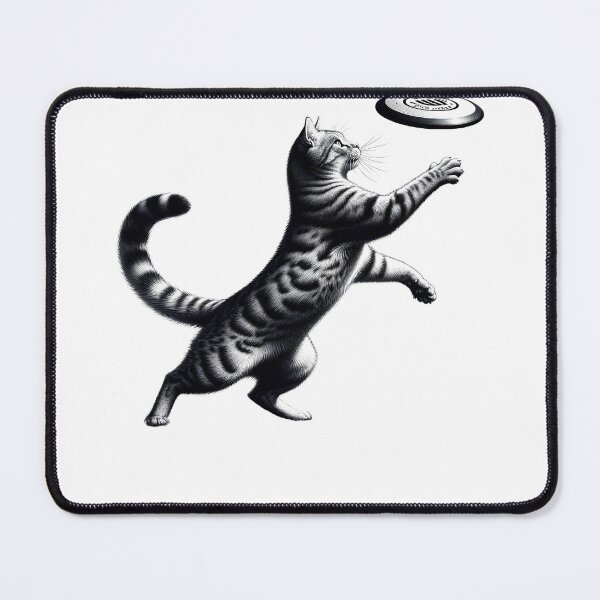 Item preview, Vintage Cat Playing Ultimate Frisbee Kitten Lover designed and sold by Kimberley King Art King Art.