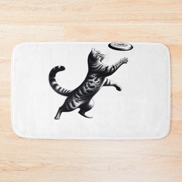 Item preview, Vintage Cat Playing Ultimate Frisbee Kitten Lover designed and sold by Kimberley King Art  King Art.