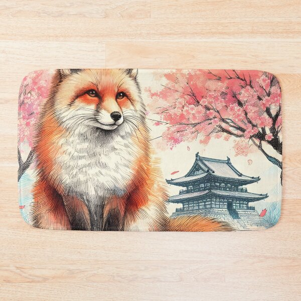 Item preview,  Vibrant Fox in Sakura Splendor designed and sold by inkNext.