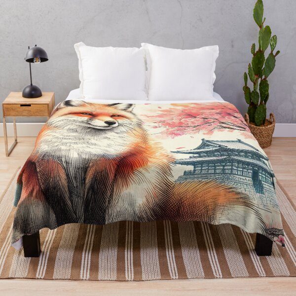 Item preview, Vibrant Fox in Sakura Splendor designed and sold by inkNext.