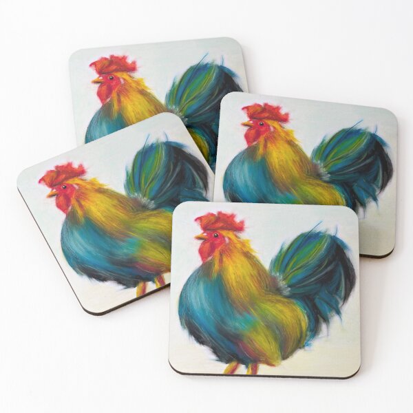Item preview, Proud rooster, oil pastel, colorful, colorful rooster, Art, Artist: ROSSI designed and sold by ROSSI Roger Wagner.