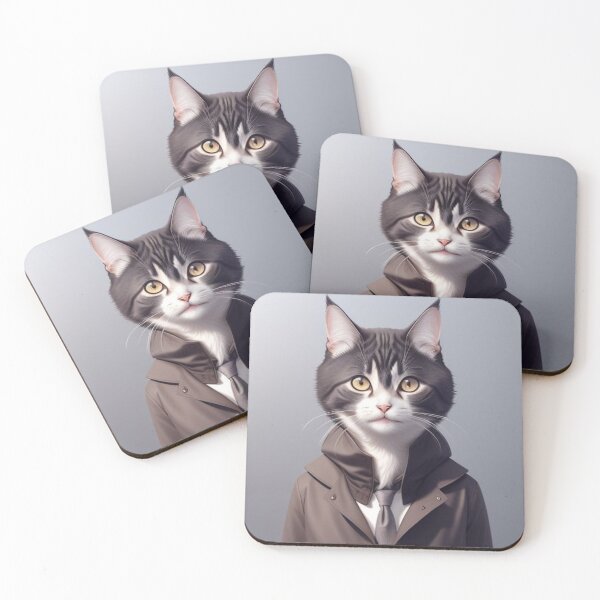 Item preview, Cat & Tie (Sharp Dressed Cat) designed and sold by DesignMind1.