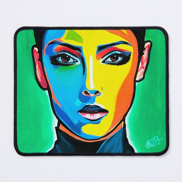 Item preview, Modern art, female portrait, pop art, art, acrylic, oil pastel, artist: ROSSI designed and sold by ROSSI Roger Wagner.