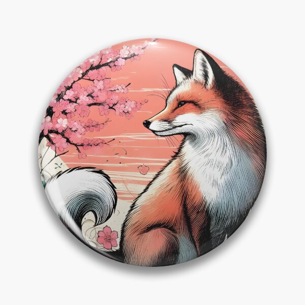 Item preview, Colorful Fox in Sakura Bliss designed and sold by inkNext.