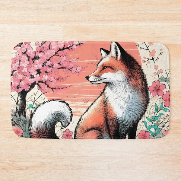 Item preview, Colorful Fox in Sakura Bliss designed and sold by inkNext.