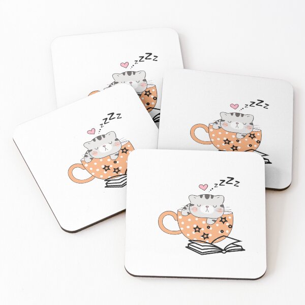 Item preview, Sleeping Coffee Cup Cat designed and sold by tomorrowsart.