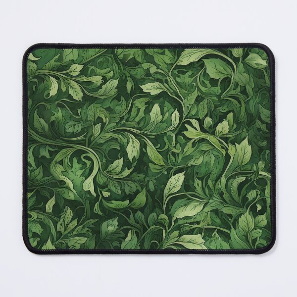 Item preview, Elegant leafy vines hand painted in green nature theme designed and sold by Designbes.