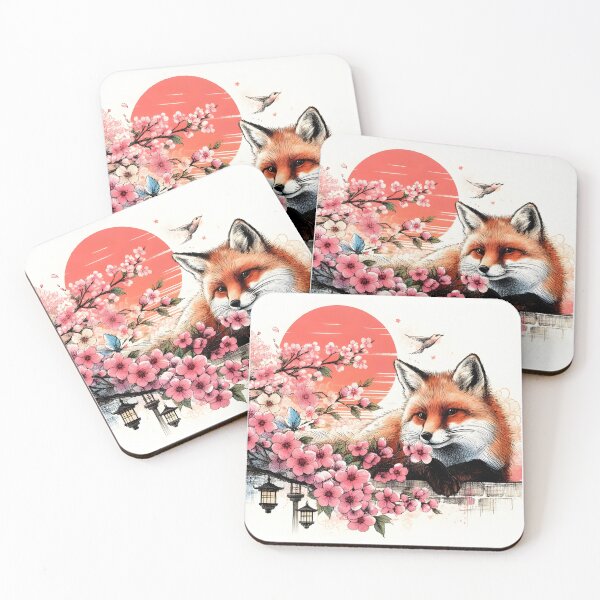 Item preview, Fox Amidst Sakura Blossom Dream designed and sold by inkNext.