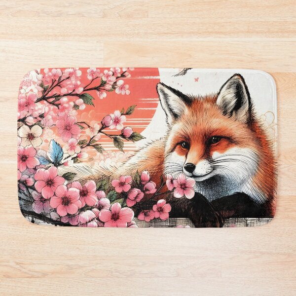 Item preview, Fox Amidst Sakura Blossom Dream designed and sold by inkNext.