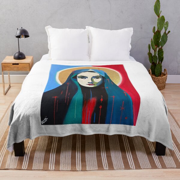 Item preview, Mary Magdalene. Artist: ROSSI, acrylic, oil pastel, gold leaf, Virgin Mary, Madonna designed and sold by ROSSI Roger Wagner.