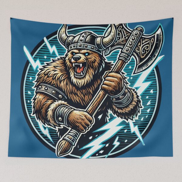 Item preview, Viking Bear - Fierce Warrior Animal Art designed and sold by Nauert's.