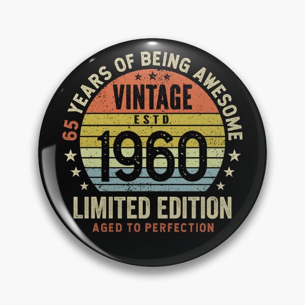 Item preview, 65th Birthday Awesome 65 Years Vintage 1960 designed and sold by eclecTEEq.