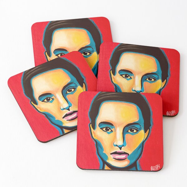Item preview, Modern Art, Artist: ROSSI, Title: Androgynous Man, Acrylic & Oil Pastel, Male Face designed and sold by ROSSI Roger Wagner.