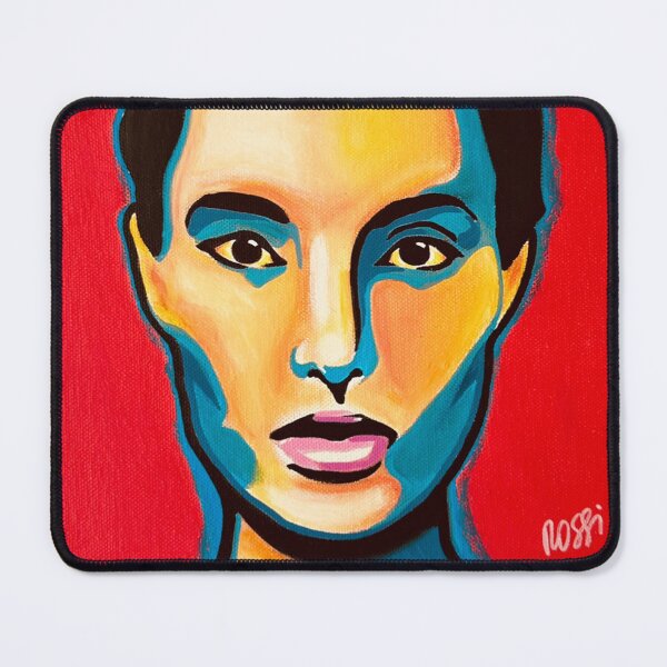 Item preview, Modern Art, Artist: ROSSI, Title: Androgynous Man, Acrylic & Oil Pastel, Male Face designed and sold by ROSSI Roger Wagner.