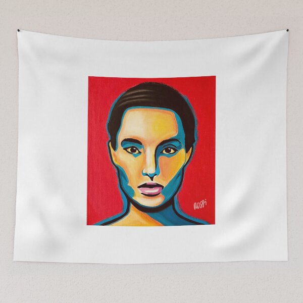 Item preview, Modern Art, Artist: ROSSI, Title: Androgynous Man, Acrylic & Oil Pastel, Male Face designed and sold by ROSSI Roger Wagner.