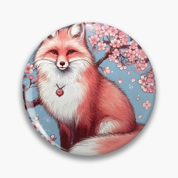Item preview, Fox in Sakura Blossom Harmony designed and sold by inkNext.
