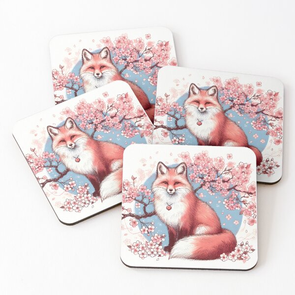 Item preview, Fox in Sakura Blossom Harmony designed and sold by inkNext.
