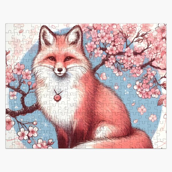 Artikel-Vorschau von Fuchs in Sakura-Blütenharmonie, designt und verkauft von inkNext.