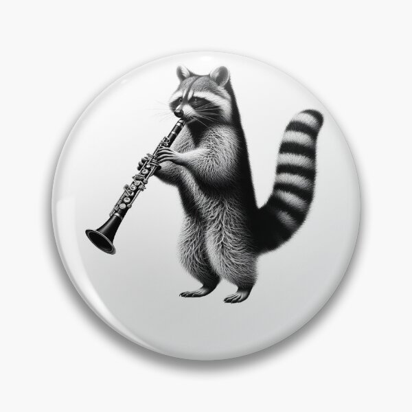 Item preview, Raccoon Playing Clarinet Clarinetist Clarinet Player designed and sold by Kimberley King Art  King Art.
