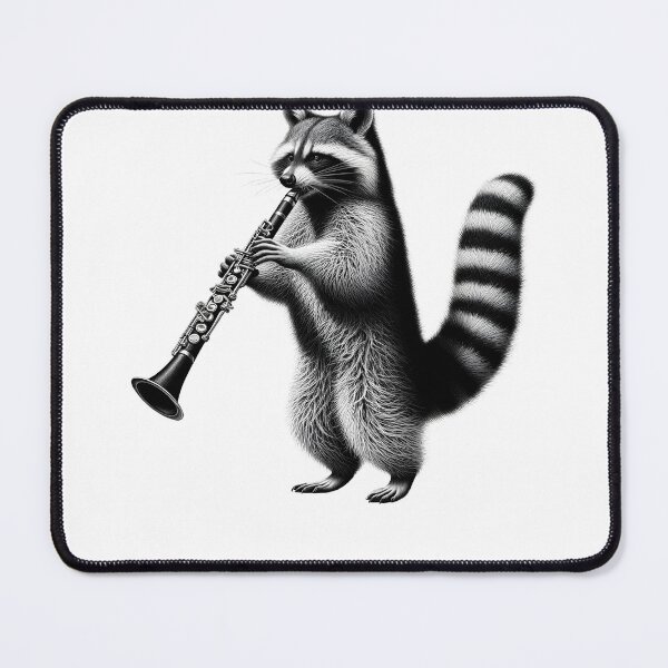 Item preview, Raccoon Playing Clarinet Clarinetist Clarinet Player designed and sold by Kimberley King Art  King Art.