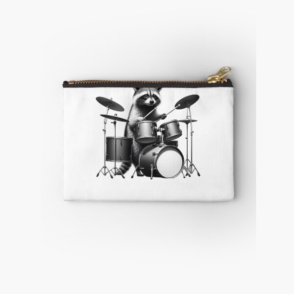 Item preview, Raccoon Playing Drums Drumkit Player Drummer designed and sold by Kimberley King Art  King Art.