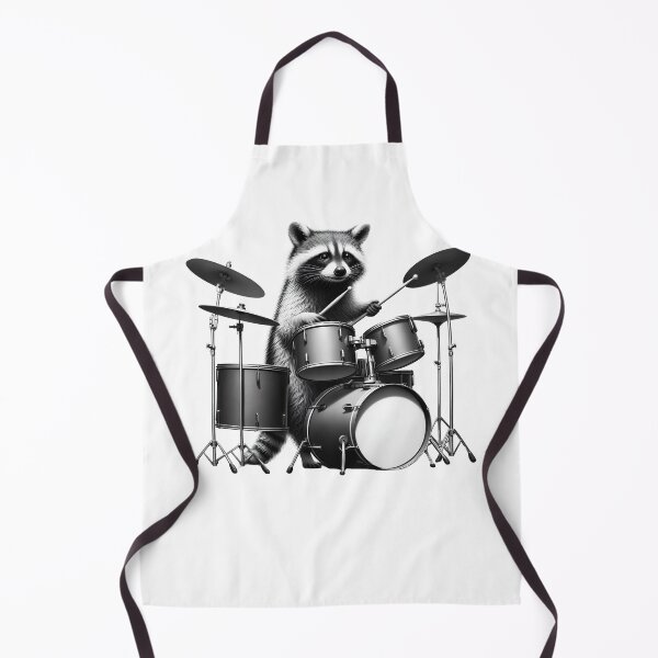 Item preview, Raccoon Playing Drums Drumkit Player Drummer designed and sold by Kimberley King Art  King Art.