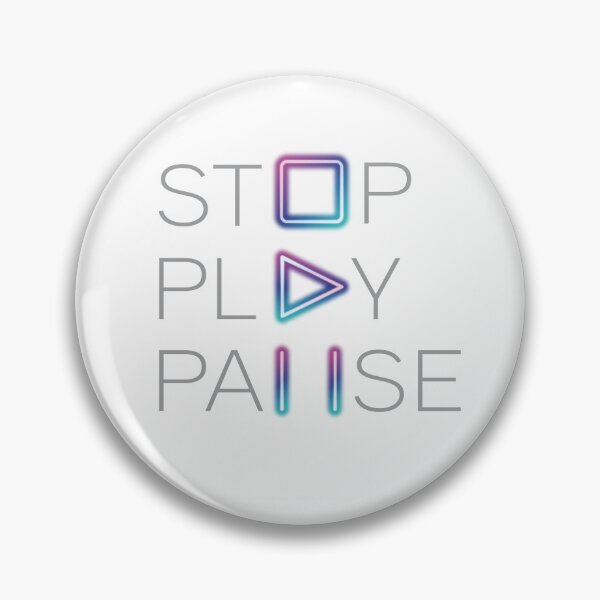 Item preview, Stop, Play, Pause, Typography, Wordplay, Design, Music, Decoration, Words designed and sold by ROSSI Roger Wagner.