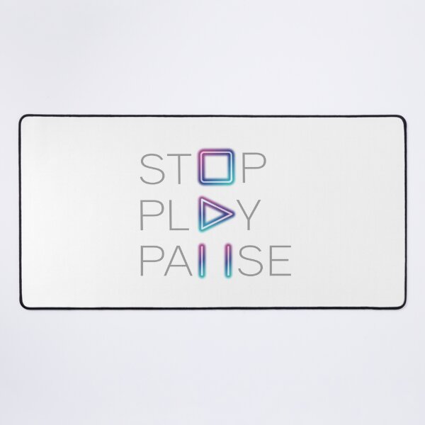 Item preview, Stop, Play, Pause, Typography, Wordplay, Design, Music, Decoration, Words designed and sold by ROSSI Roger Wagner.