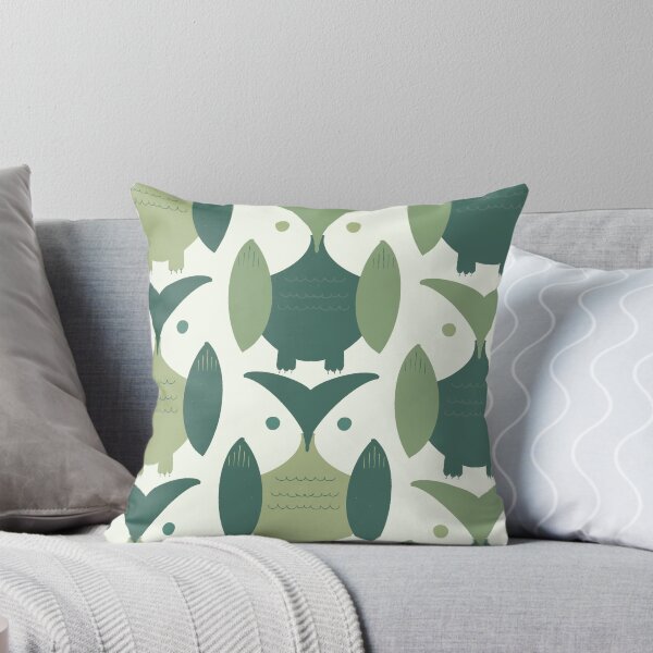 Item preview, Green Owl In Olive Pattern designed and sold by donebyreena.