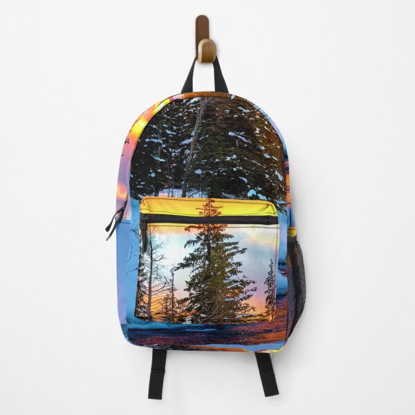 Item preview, Winter Sunset Over Snowy Forest Stream designed and sold by Exodoi.