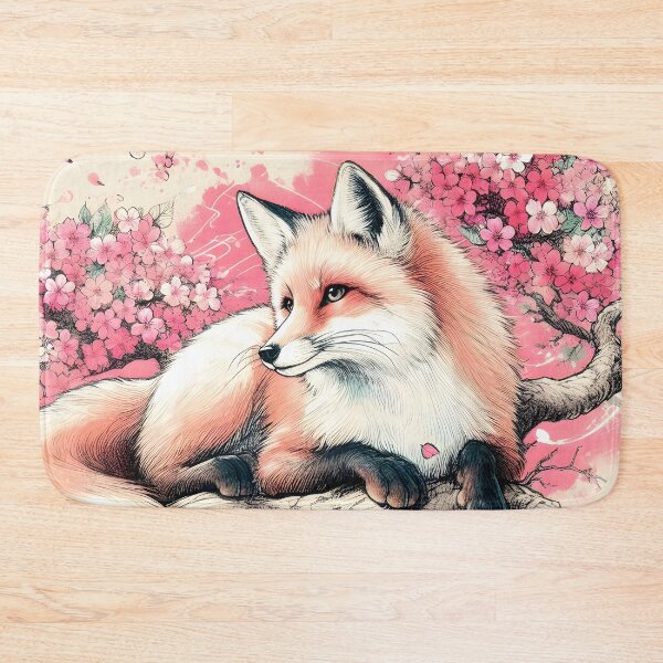 Item preview, Fox in Sakura Blossom Harmony designed and sold by inkNext.