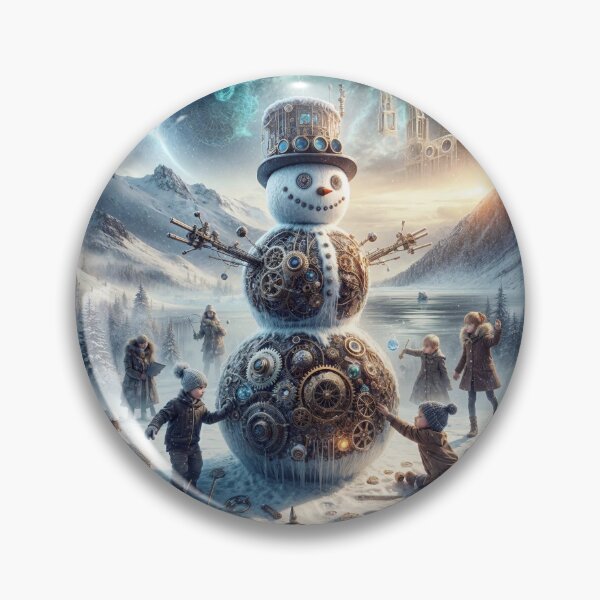 Item preview, Smiling Steampunk Snowman designed and sold by M-Y-A-R-T-.