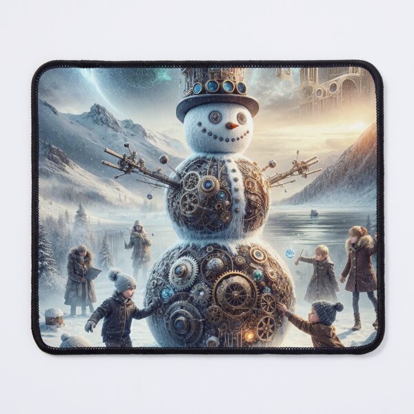 Item preview, Smiling Steampunk Snowman designed and sold by M-Y-A-R-T-.